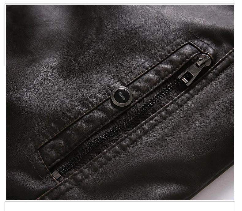 PU Для мужчин Курточка бомбер брендовые мотоциклетные кожаная куртка Для мужчин 2018 Новая мода шерсть лайнер Для мужчин; кожаные пальто