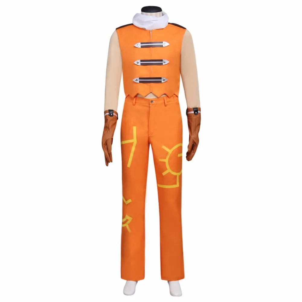 

Azure Flame Kite Orange Outfit Costume Cosplay Adult Men's Halloween Carnival Party Cosplay Costume Custom Made