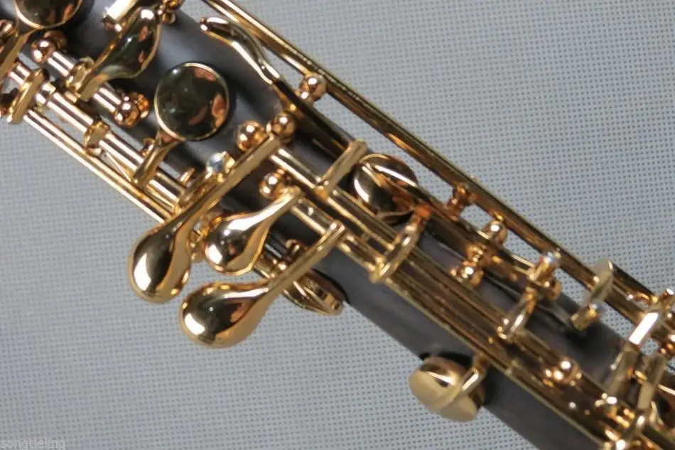 Большой ebony концертный полуавтоматический гобой, позолоченный C Ключ