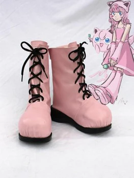 

Pokemon Jigglypuff Pink Cosplay Shoes Boots For Adult Women's Anime Party Cosplay Boots Custom Made