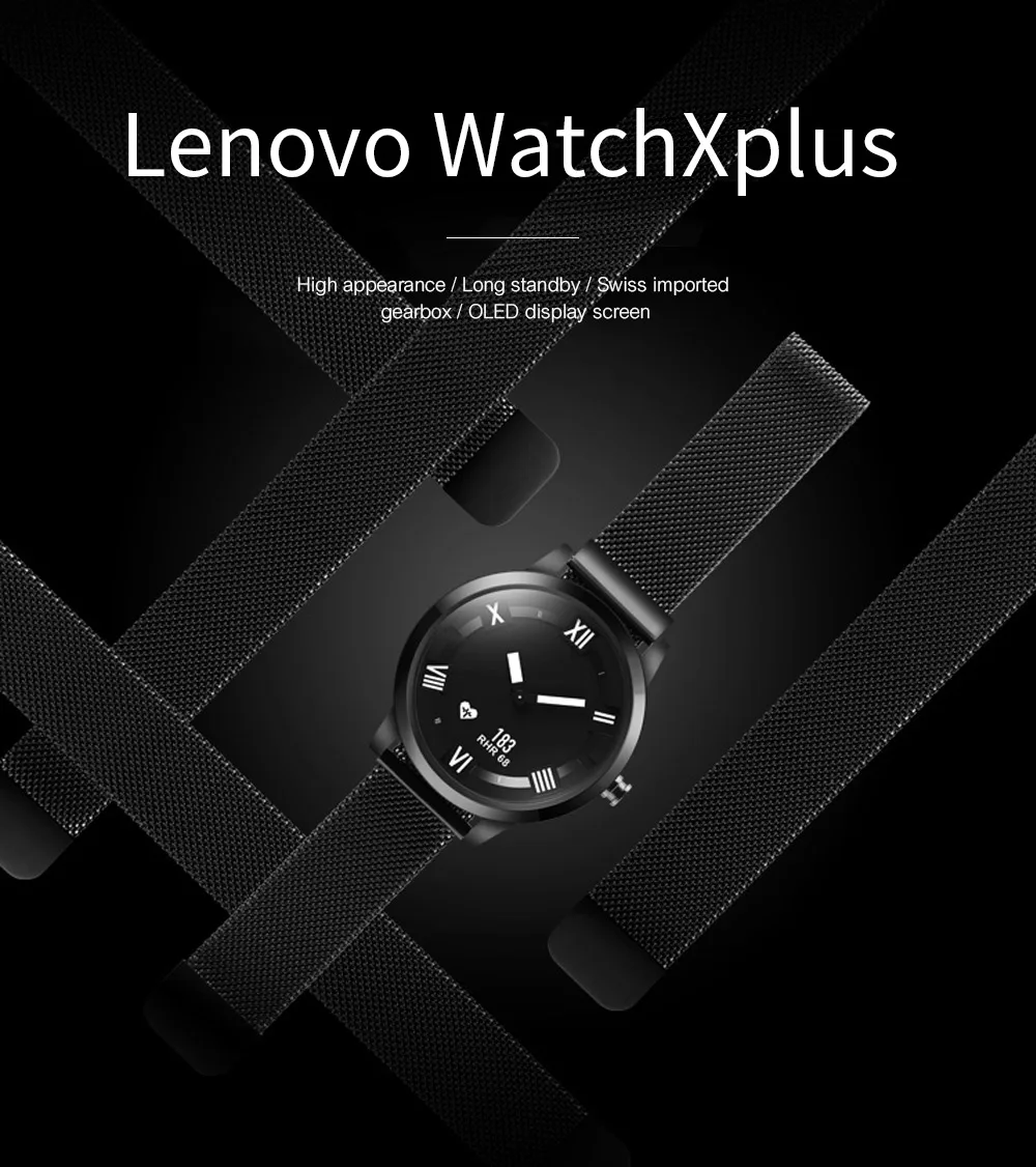 Оригинальные новые Смарт-часы lenovo X Plus, Bluetooth, OLED экран, водонепроницаемые, 8 атм, модные спортивные Смарт-часы, монитор сердечного ритма