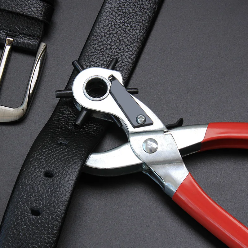 

Leather Belt Hole Punch Plier Eyelet Puncher Revolve Sewing Machine Bag Setter Tool Watchband Strap Household leathercraft