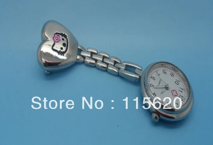 100pcs/lot Free shipping hello kitty nurse watch medical doctor pocket | Наручные часы