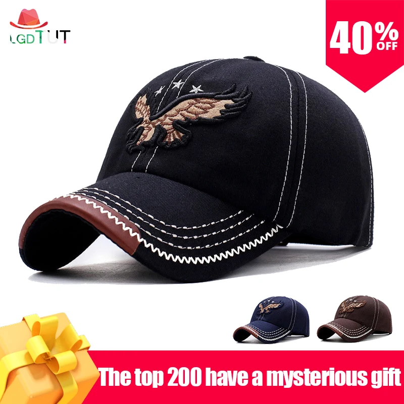 

2018 Mens Hats and Caps Men's Baseball Cap Autumn and Winter Men Cap Eagle Embroidery Baseball Cap Men Snapback Dad Hat Drake