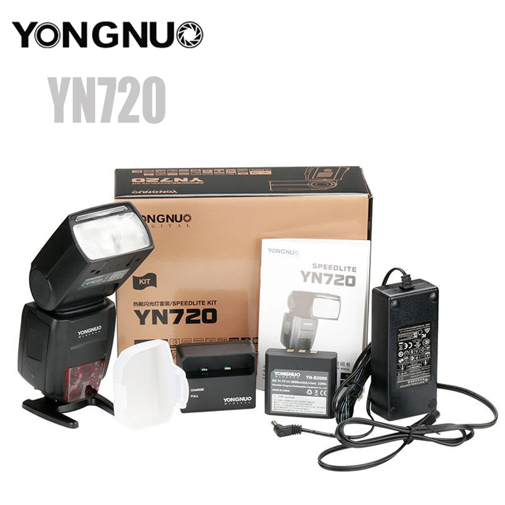 

Yongnuo YN720 Flash Speedlite YN 720 Lithium Flash with 2000mAh battery for Canon Nikon Compatible YN685 YN560 IV YN560-TX RF605