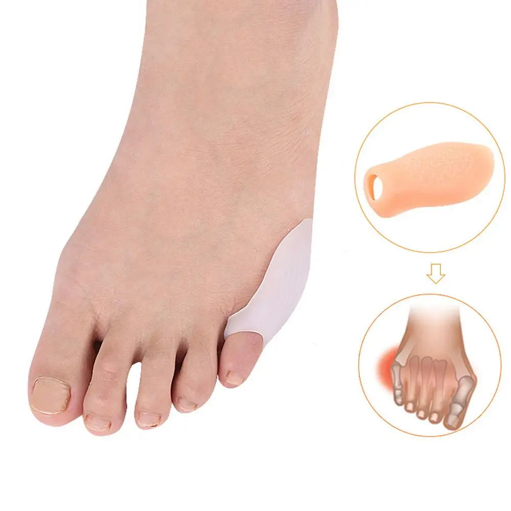 1Pair Silicone Overlapping Hammer Toe Separator Corrector Gel Foot Care Protector Hallux Valgus Orthopedic Fingers Separators