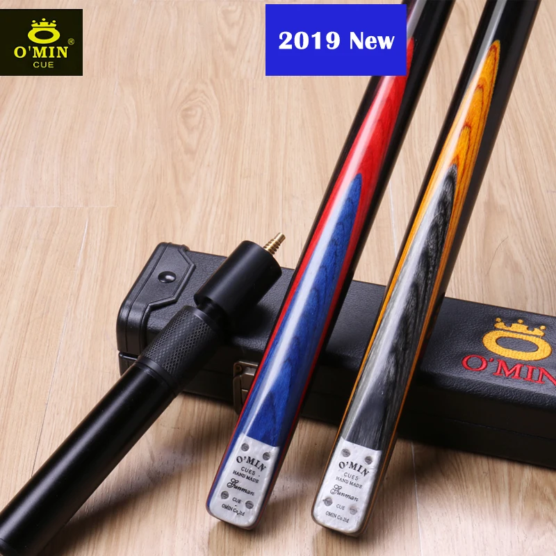 2019 O'Min New GUNMAN 3/4 Piece Snooker Stick with Snooker Case Kit