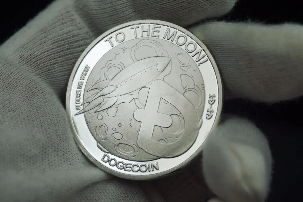 1 шт. 999 посеребренные памятные монеты Dogecoin милая собака шаблон год коллекция