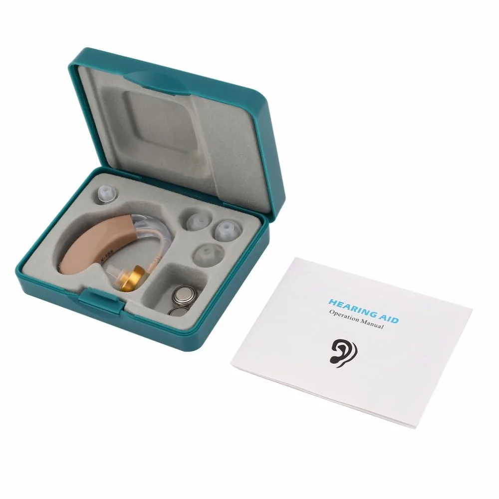 

Small Hearing Aid Sound Voice Amplifier Ear Hearing Aids Kit Adjustable Behind Ear Sound Enhancer Ear Care For the elderly deaf