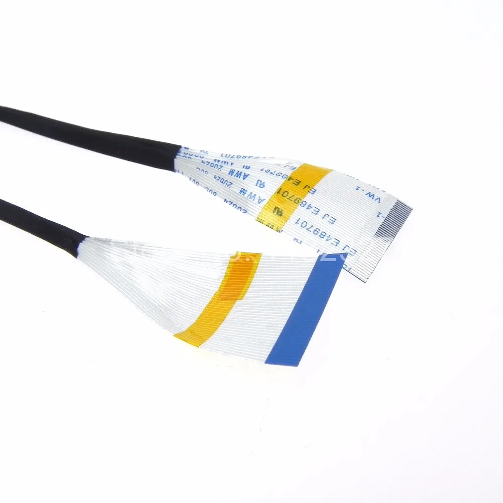 Ultra flex FFC cable 40pin 0.5mm pitch 228mm length A type stiffener length 5mm conductor length 4mm 7 cuts 8 parts 5