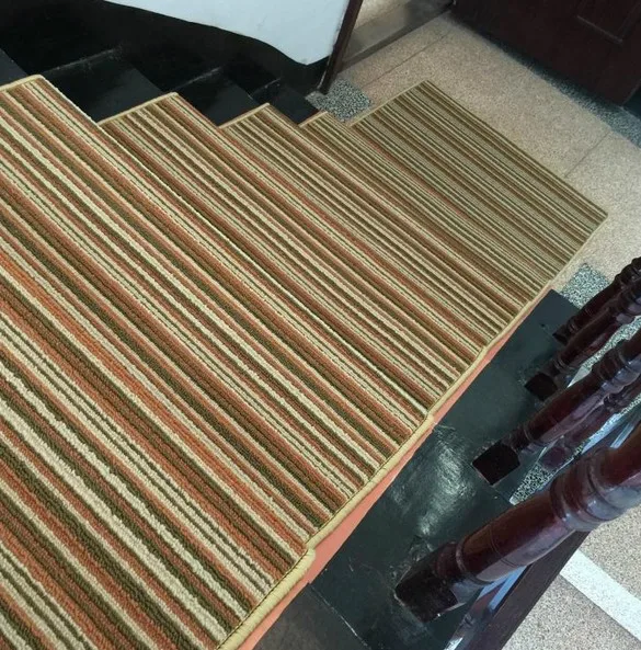 Stripe Custom made stair mats ,five patterns anti-skid branded stair rugs Carpets