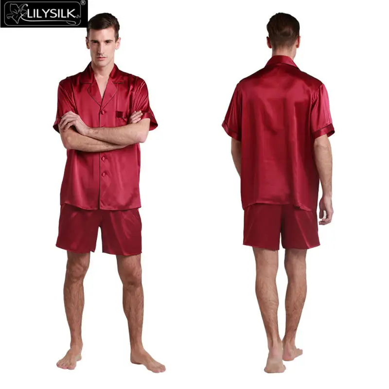 1000-claret-22-momme-contrast-trim-short-silk-pyjamas-set