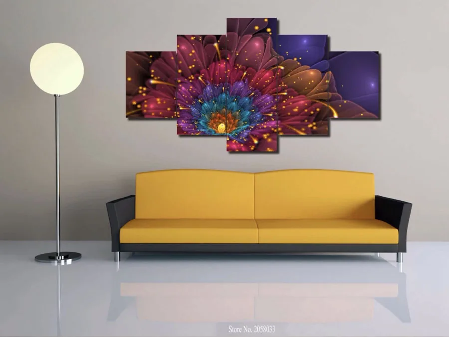 5 Panel Canvas Painting modern home decorative Printed on canvasl Wall art Framed Art HG-1190 | Дом и сад
