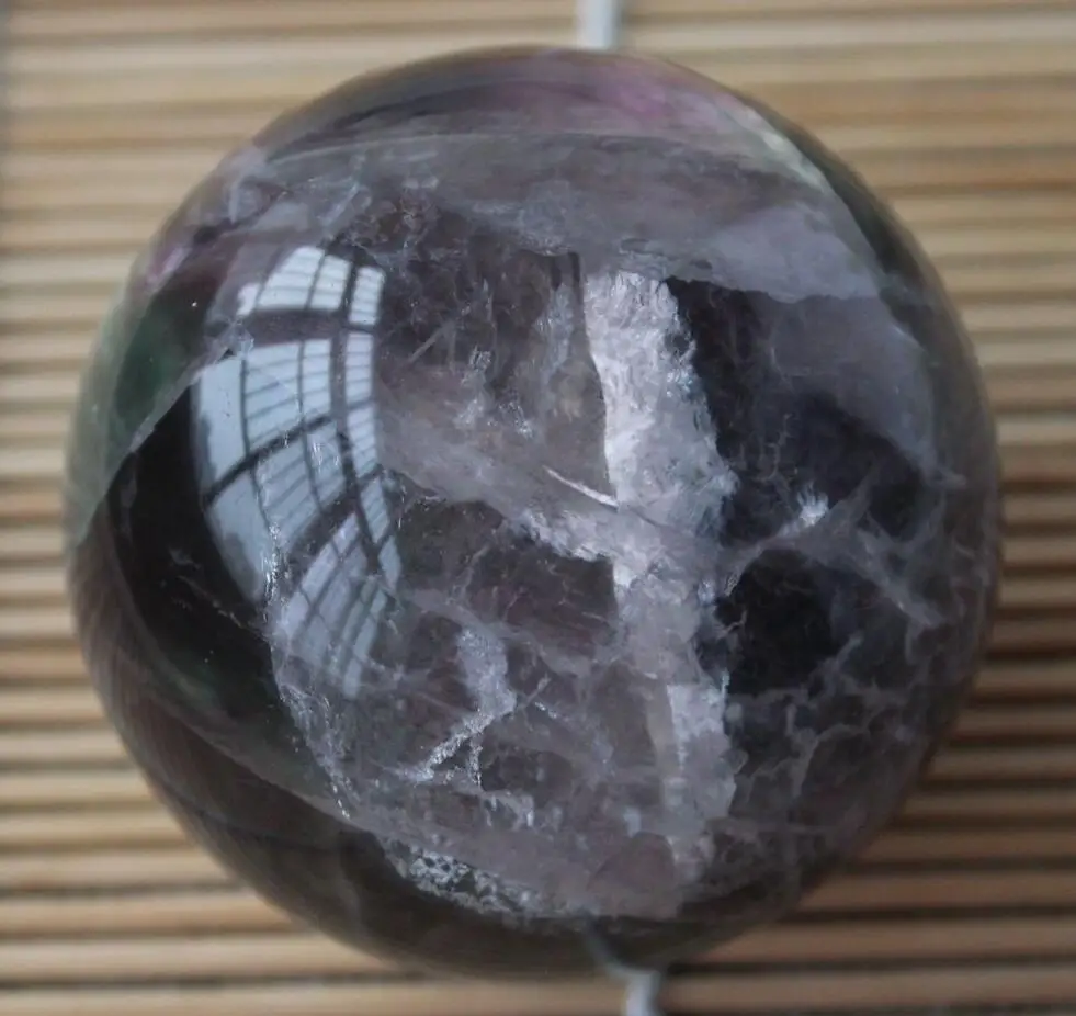 Натуральный Цветной флюорит мяч полировка хрустальный шар