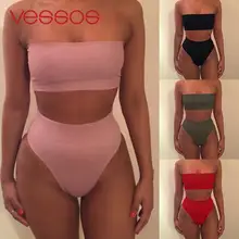 2 шт., 1 комплект, женский бикини, набор, тур, сексуальный, чистый цвет, раздельный, два комплекта, бюстгальтер, 3 размера, для улицы, модный, Tubebikini, для движения, костюмы, бикини