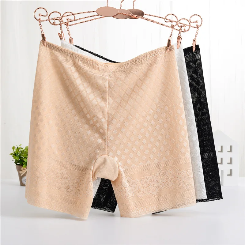 

Summer Lace Outside Wear Shorts Anti-shine Safety Pants Versatile Fashion Breathable Panty Bottom Under Dress Tight Short Women