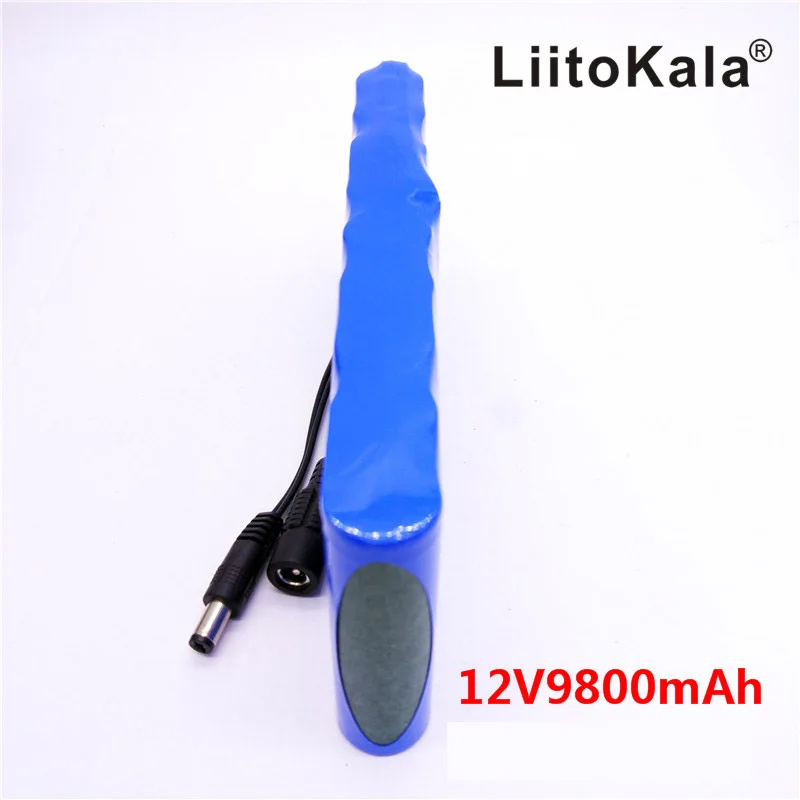 HK LiitoKala 12V 9800mAh 18650 DC 12V 12,6 V супер перезаряжаемый аккумулятор для камеры видеонаблюдения, портативная батарея