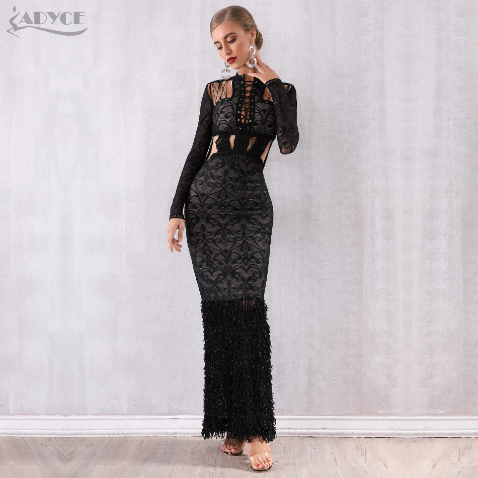 Adyce 2020 New Winter Women Bandage Dress Sexy