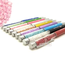 Новые Симпатичные Diamond Ручка с металлическим плоской головкой ручка к пользовательскому с вашим именем/электронной почте/арт специальный для день рождения 300 шт. много