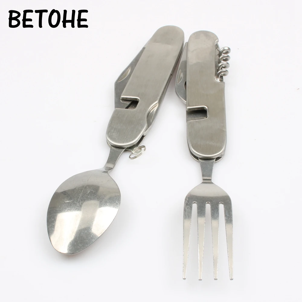 Складная ложка BETOHE портативные складные инструменты для кемпинга посуда из