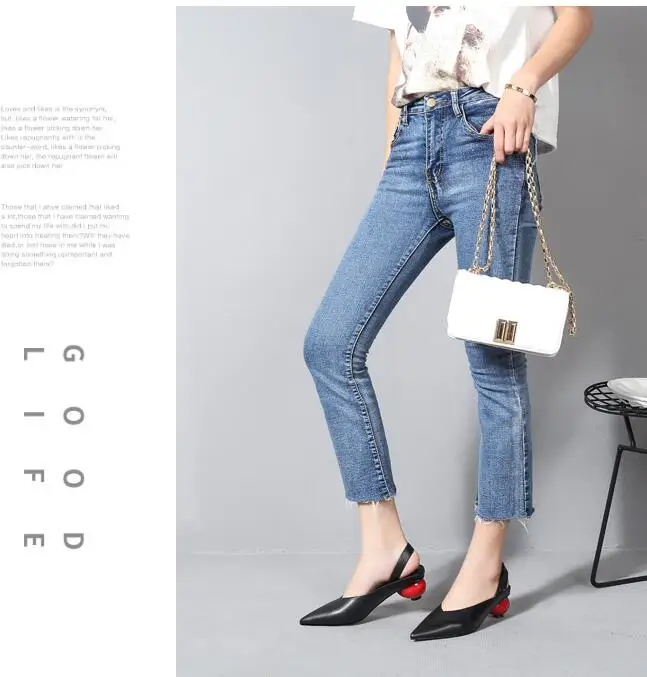 XGRAVITY/Лидер продаж; Новинка года; Модные женские модельные туфли с острым носком; женские летние босоножки на высоком каблуке; необычный каблук; A088