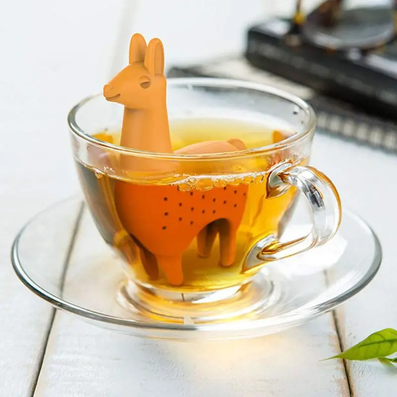 

Llama Shape Silicone Tea Infuser Tea Strainer Filter Herb Spice Diffuser Reusable Halloween Drinkware Accessories