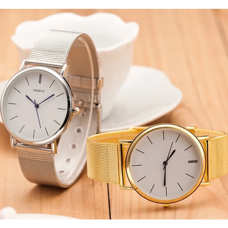 Mulheres-Rel-gios-Em-A-o-Inoxid-vel-pulseira-de-rel-gio-Prova-D-gua-Marca_