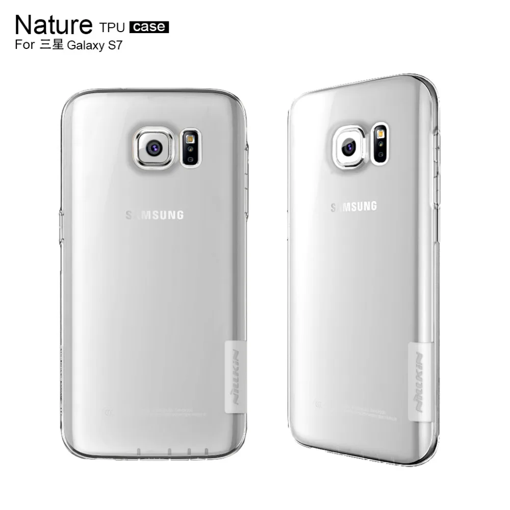 Для samsung Galaxy S7 NILLKIN Nature TPU мягкий чехол на заднюю панель прозрачный натуральный силиконовый чехол с розничной посылка