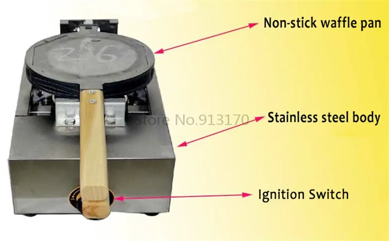 Газ вафельница шестигранной формы вафельница машина Нержавеющая сталь улицы закуски устройства антипригарным Пособия по кулинарии