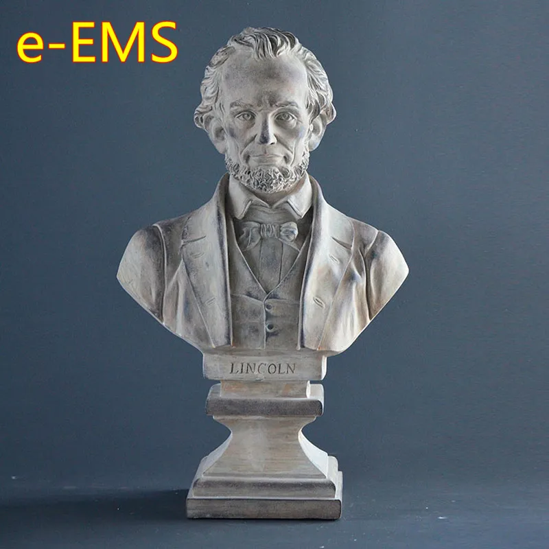 

United States of America Abraham Lincoln Bust POTUS Head Portraits Statue Resin Craftwork Home Furnishing Articles L2411