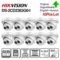 Hikvision 6 МП ИК фиксированной башни сетевая Камера DS-2CD2363G0-I H.265 видеонаблюдения купольная камера Ночное видение сети Камера