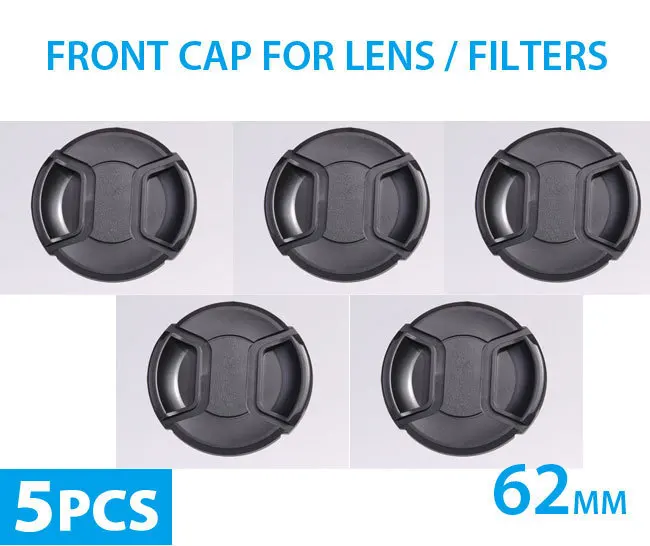 5 шт. 62 мм кнопки на Объективы для фотоаппаратов Кепки Крышка для Canon Nikon Sony+ номер отслеживания