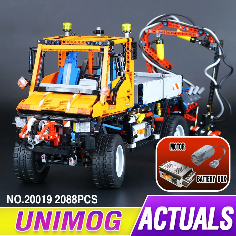 

2017 New LEPIN 20019 2088Pcs Technic Truck Unimog U400 Model Building Kits Blocks Bricks Compatible Toys 8110 for children gift