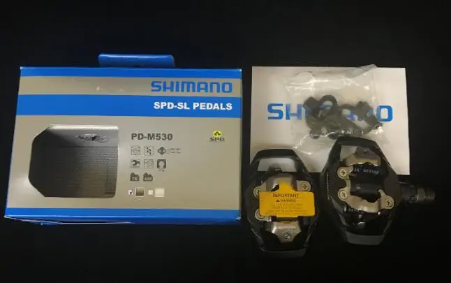 Shimano педали MTB PD-M530 Черный Горный велосипед XC Clipless велосипед SPD велосипедные педали Inc бутсы PD M530 для езды на велосипеде