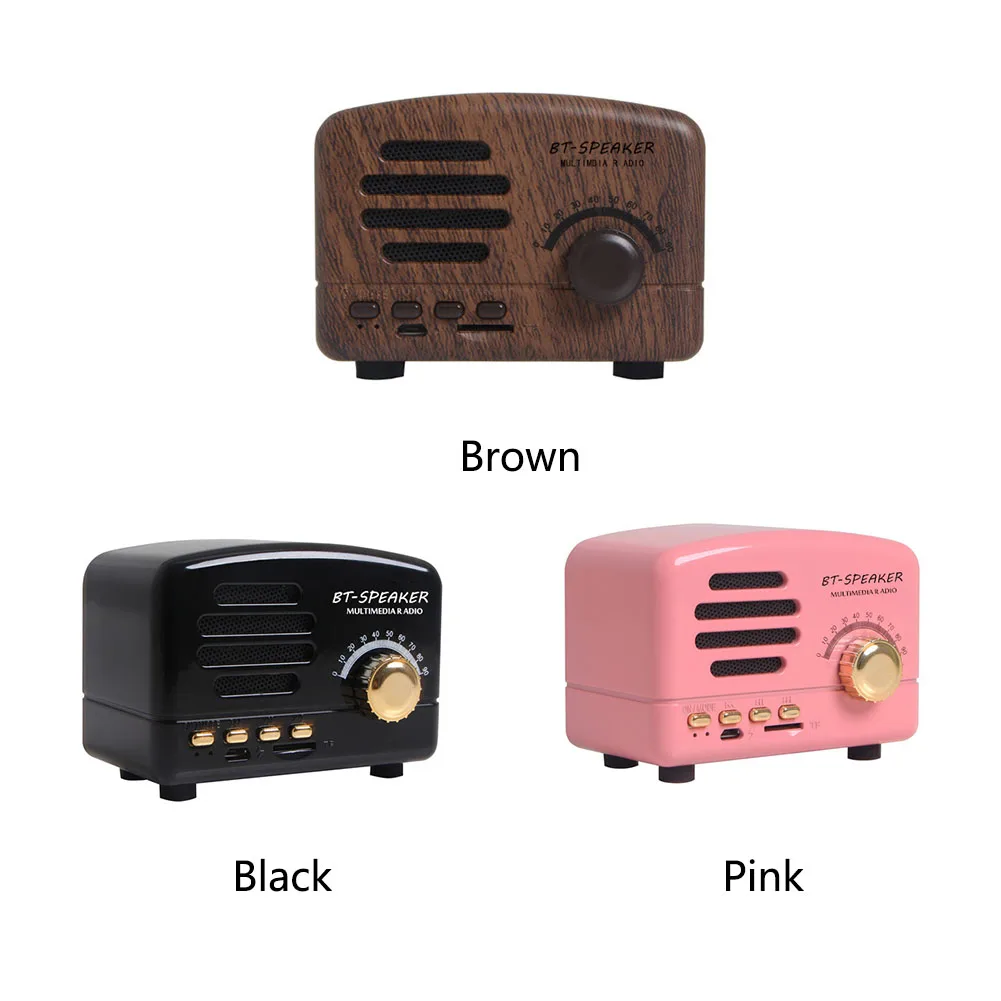 Mini Radio With Rechargeable Battery USB Support Card Shortwave AM FM Retro Home Bluetooth Speaker Portable Receiver Stereo