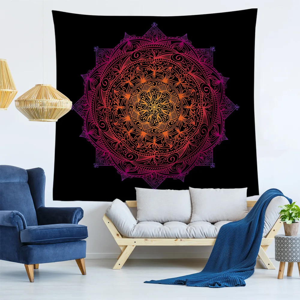 

Hippie Tapestry Printed Lotus Tapestry Bohemia Mandala Tapestry serviette plage Wall Hanging For Wall Decoration Yoga Mat TAP197