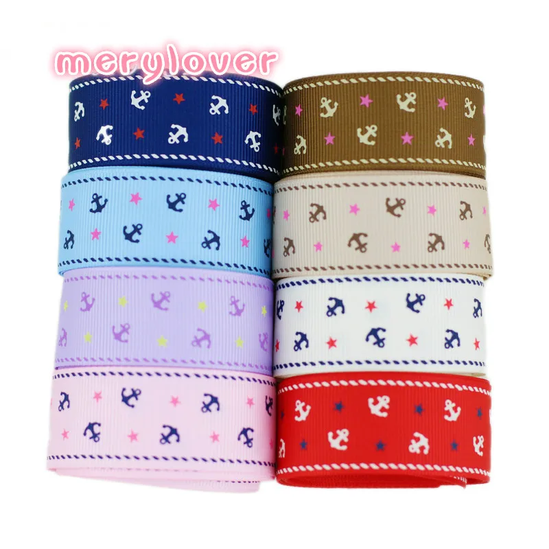 Vibrant Nautical-Themed Grosgrain Ribbon for Gift Decoration (2 Meters/Lot)