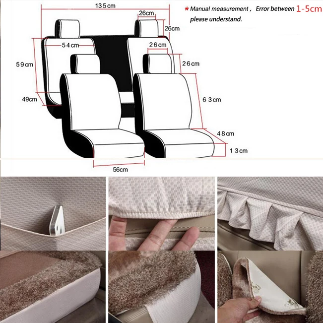 Передняя+ задняя) чехол для автомобильного сиденья из искусственного меха, набор для большинства автомобильных чехлов для сидений, защитное покрытие автомобильного сиденья, аксессуары для салона автомобиля