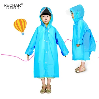

Children's Raincoat Outdoors Touring Boys Girls Raincoat For Children Solid Color Plastic Rain Coats Pupils Poncho