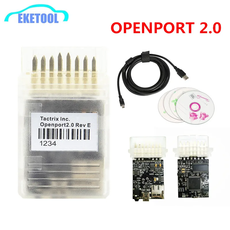 Achat 2019 nouveau Tactrix Inc. OpenPort 2.0 + ECUFLASH outil de réglage de la puce ECU automatique J2534 fonctionne Techstram JLR PRO pour Toyota Landrover Jaguar