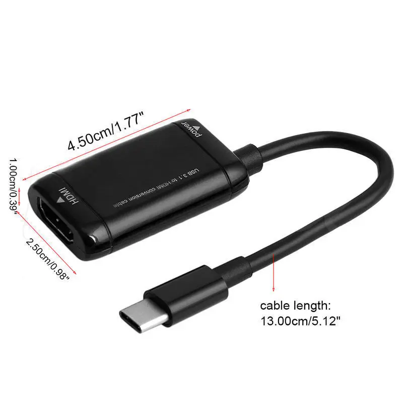 USB C type C к HDMI адаптер 3,1 папа к HDMI Женский кабель адаптер конвертер для samsung S9/8 OnePlus htc LG G8