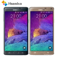 Original Note 4 unlocked Samsung Galaxy Note 4 N910A N910F N910P Cell Phone 5.7 ” 16MP 3GB 32GB Mobile Phone refurbished