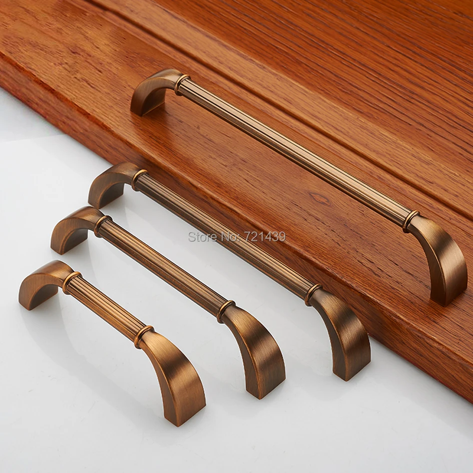 1pc Antique Door Handles Black Drawer Pulls Carved European Kitchen Cabinet Handles and Knobs Retro Table Furniture Handles