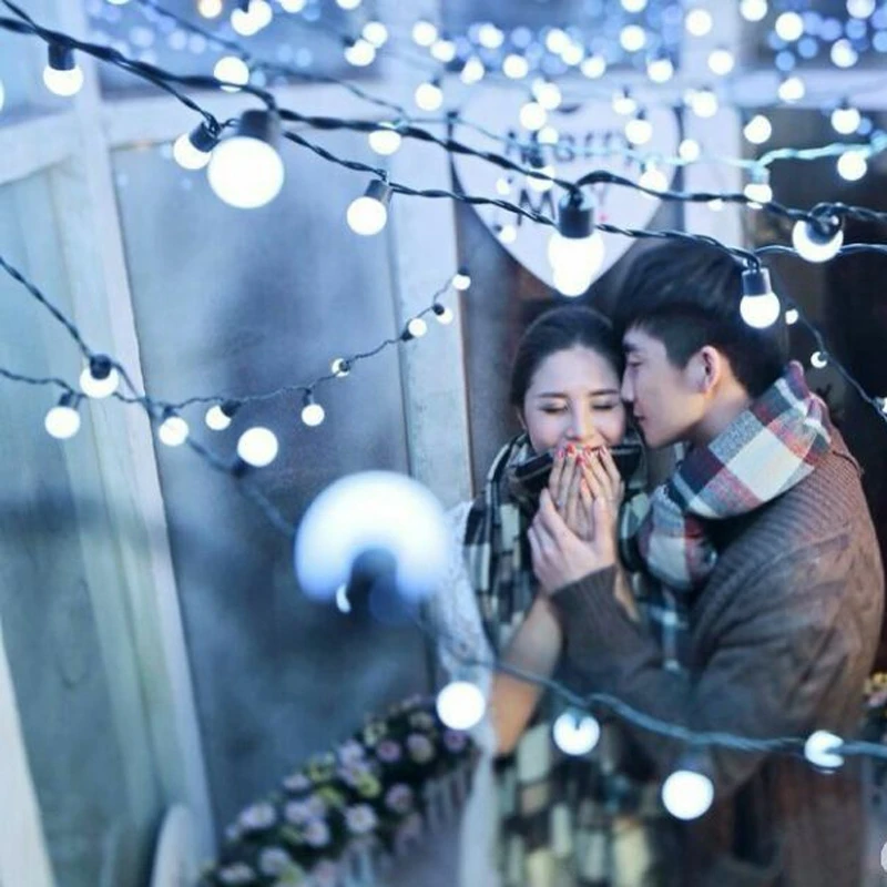 

10m LED Ball String Lights Luminarias Curtain Lamps for fairy wedding Party Garden Christmas Outdoor Holiday lighting Decoration