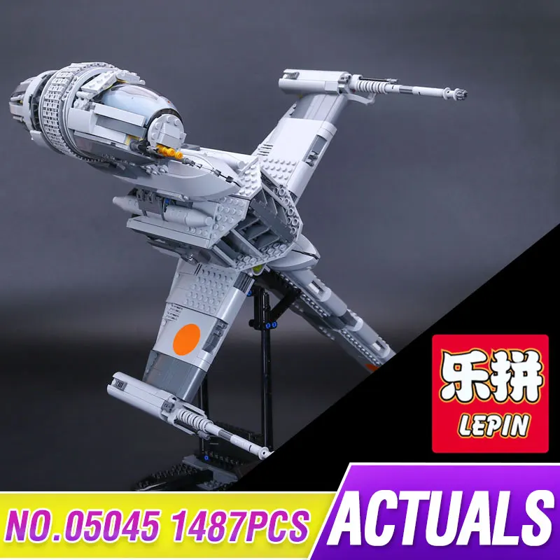 

Lepin 05045 New 1487Pcs Genuine Star Series Wars The B Set Wing Starfighter Building Blocks Bricks Toys for gift legoed 10227