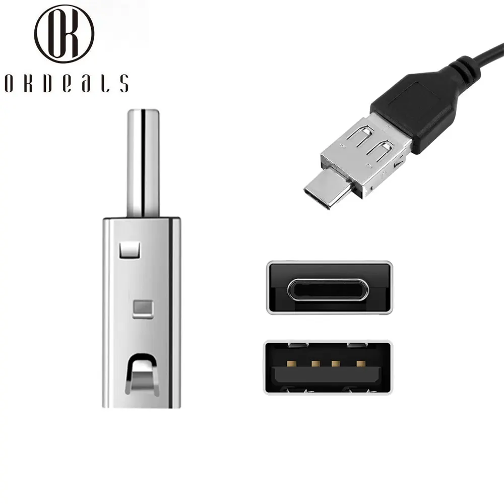 Тип C адаптер type-C к USB 3,0 OTG кабель адаптер Тип C конвертер для samsung S8 huawei Mate9 USB C OTG адаптер