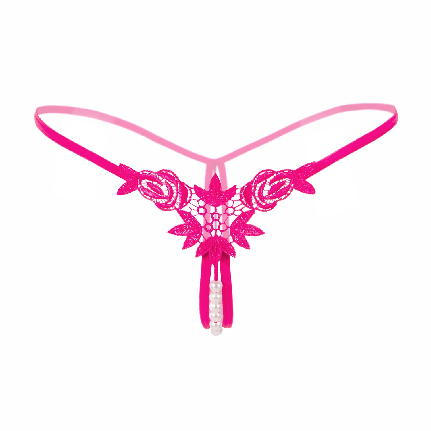Сексуальные женские трусики-танга с вышивкой, трусики-стринги, трусики, нижнее белье, сексуальные трусики с вышивкой#5 - Цвет: Hot Pink