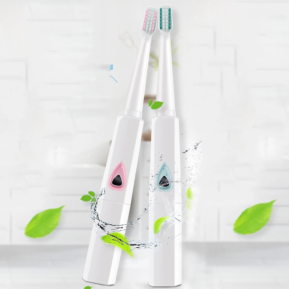 

Rotating Waterproof Electric Battery Toothbrush with 3Pcs Replacement Heads