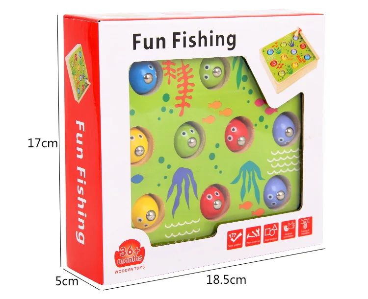 Высококачественные деревянные рыбные игры, Детские деревянные игрушки, магнитные игры, рыболовные игрушки для детей, 3D рыбки, детские развивающие игрушки для мальчиков и девочек
