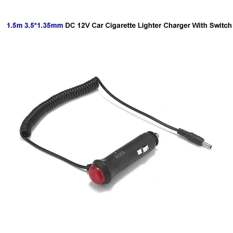 

DC 12-24V 3.5 x 1.35mm Car Charger Auto Cigarette Lighter Power Adapter With ON/OFF Switch For Battery Charger Truck